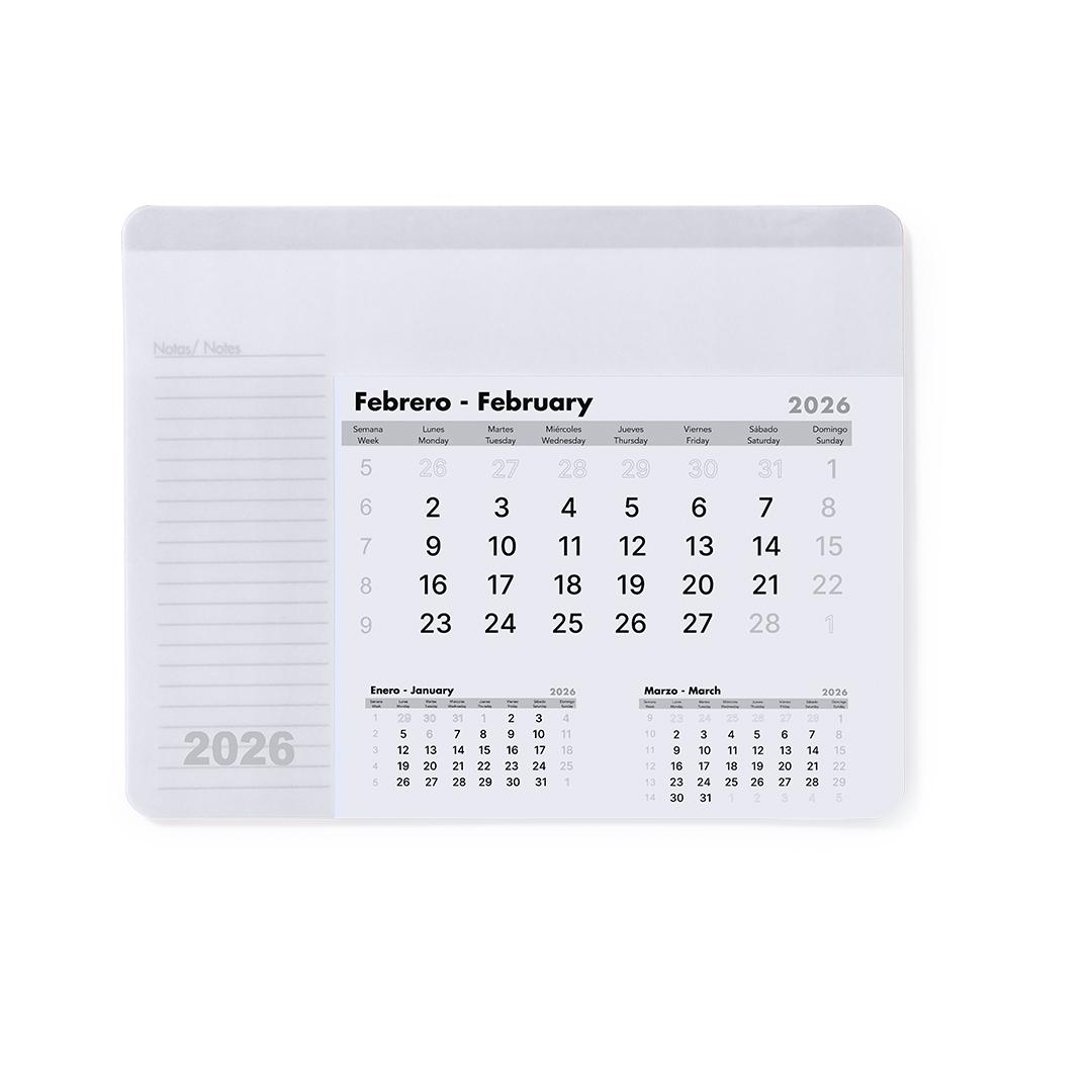 Mousepad Calendar Rendux WHITE